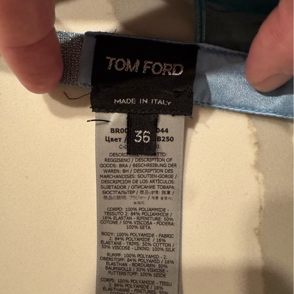 NWT Tom Ford Blue Sheer Bra - Picture 5 of 5